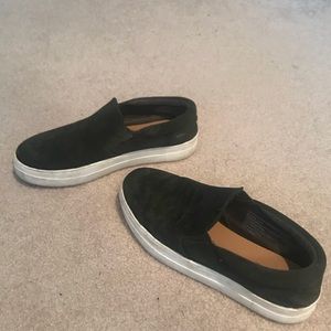 Camo platform slip on shoes